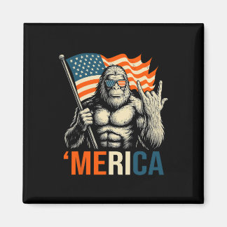 ‘merica Gorilla Vlag Zonnebril Grappig Patriottisc Magneet