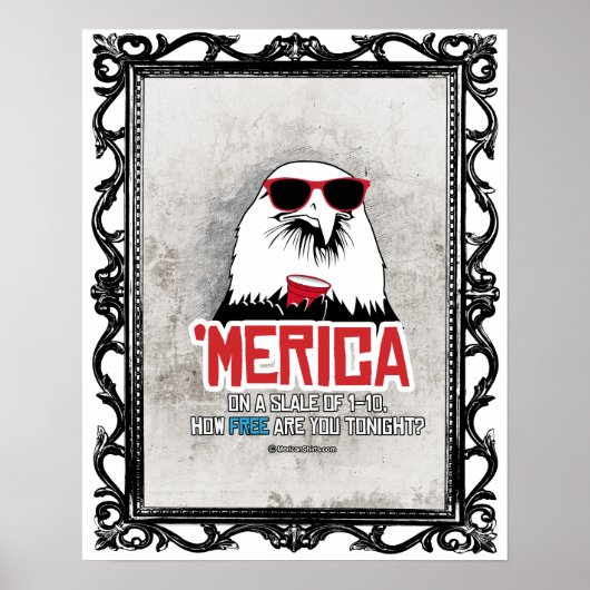 Merica - Hoe vrij ben je vanavond? Poster (Voorkant)