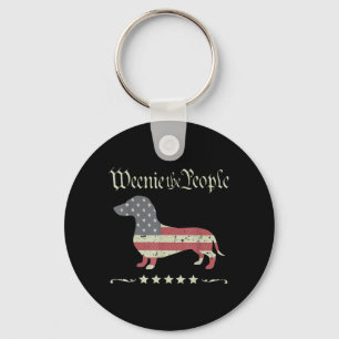 Merica Hond Dachshund Vintage Weenie Het Volk Sleutelhanger