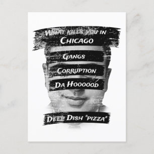 Merica Humor America USA Funny Patriotisme Chicago Briefkaart