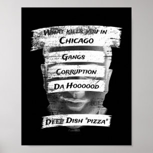 Merica Humor America USA Funny Patriotisme Chicago Poster