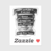 Merica Humor America USA Funny Patriotisme Chicago Sticker (Vel)