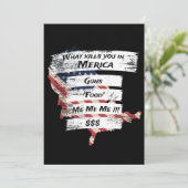 Merica Humor America USA Funny Patriotisme Kaart (Staand voorkant)