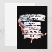 Merica Humor America USA Funny Patriotisme Kaart (Voorkant / Achterkant)