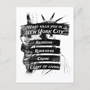 Merica Humor America USA Funny Patriotisme New Yor Briefkaart