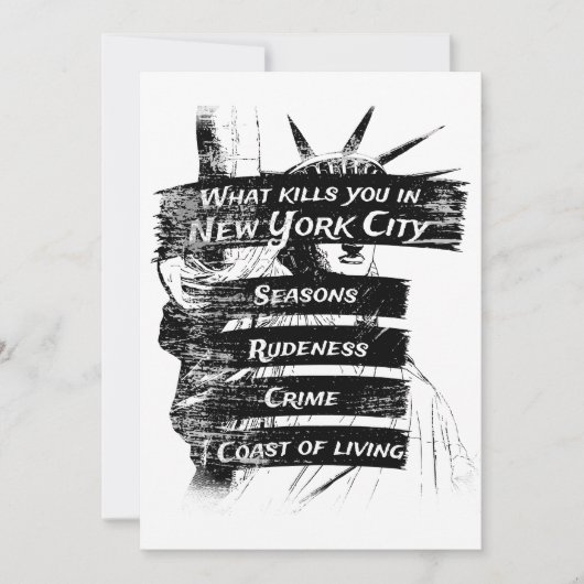 Merica Humor America USA Funny Patriotisme New Yor Kaart (Voorkant)