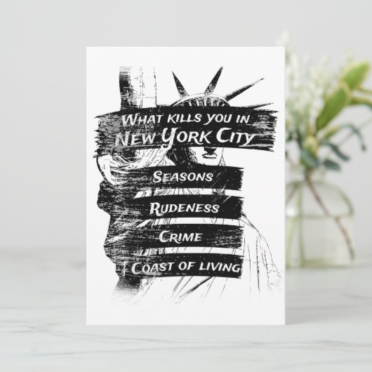 Merica Humor America USA Funny Patriotisme New Yor Kaart (Staand voorkant)