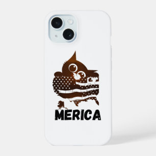 Merica kat iPhone 15 case