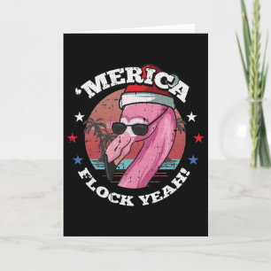 Merica Kerstmis In Juli Cool Flamingo Zomer Trop Kaart