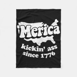 Merica Krachtig Sinds 1776  Fleece Deken