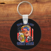 Merica maken 4 juli weer grote Mannen Drink b Sleutelhanger (Voorkant)