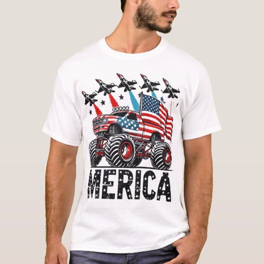 Merica Monster Truck T-shirt (Voorkant)