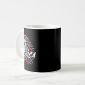 Merica Mullet Eagle Grappig 4 juli Koffiemok (Voorkant links)