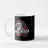 Merica Mullet Eagle Grappig 4 juli Koffiemok (Links)