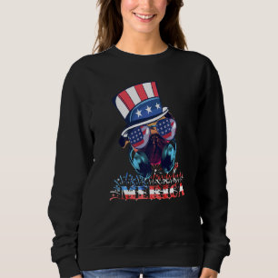 Merica Music Dj Pug Dog 4 juli Amerikaanse vlag Trui