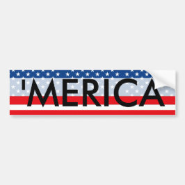 "MERICA Patriotic USA Bumpersticker
