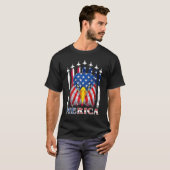 Merica Patriottische Amerikaanse Bald Eagle Grappi T-shirt (Voorkant volledig)