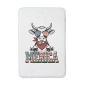 Merica Patriottische Koe Vintage Gravure Grafisch_ Badmat (Voorkant Verticaal)
