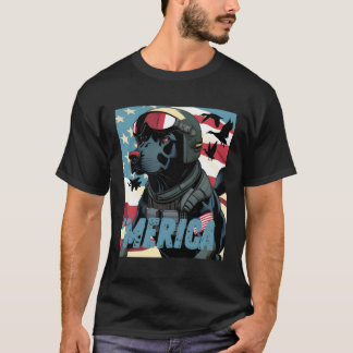 merica patriottische zwarte labrador 4th of juli e t-shirt