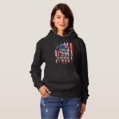 Merica Pit Bull Pun Funny Pitbull Amerikaans Hoodie (Voorkant volledig)