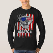 Merica Pit Bull Pun Funny Pitbull  Amerikaans T-shirt (Voorkant)