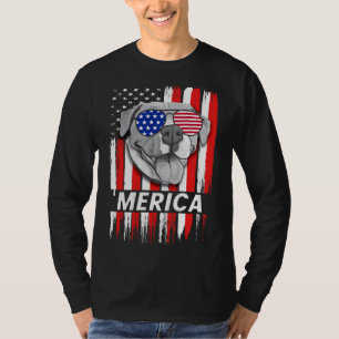 Merica Pit Bull Pun Funny Pitbull  Amerikaans T-shirt