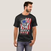 Merica Pit Bull Pun Funny Pitbull Amerikaans T-shirt (Voorkant volledig)