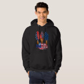 Merica Popsicle 4e juli Red White Blue USA Fla Hoodie (Voorkant volledig)