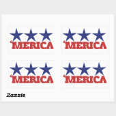 Merica Rechthoekige Sticker (Vel)