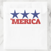 Merica Rechthoekige Sticker (Tas)