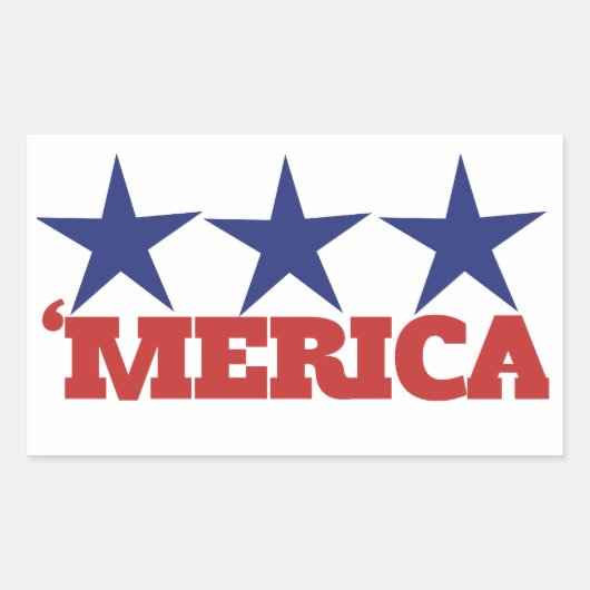 Merica Rechthoekige Sticker (Voorkant)