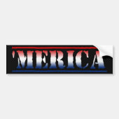 "MERICA Red White & Blue Bumpersticker (Voorkant)