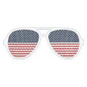 "Merica red White en Blue American Flag Aviator Zonnebril (Voorkant)