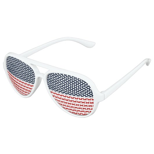 "Merica red White en Blue American Flag Aviator Zonnebril (Gekanteld)