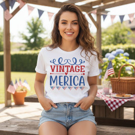  Merica Red White en Blue Patriotic T-shirt