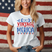  Merica Red White en Blue Patriotic T-shirt