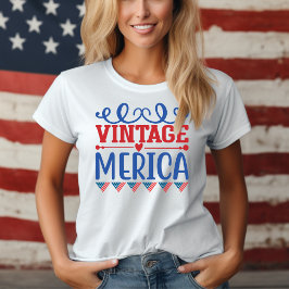  Merica Red White en Blue Patriotic T-shirt
