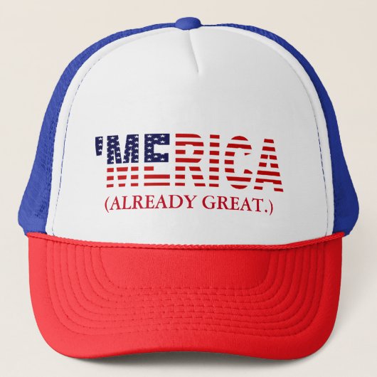 "MERICA (REEDS GROOT) Trucker Hat Pet (Voorkant)