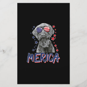 merica reuzenschnauzer - hond 4 juli verenigd briefpapier