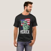 Merica Rex Lady of Liberty Independence Day 4e van T-shirt (Voorkant volledig)
