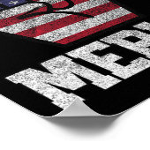 Merica Rock Sign 4 juli Amerikaanse vlag Poster (Hoek)