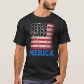 Merica Rock Sign 4 juli VS Amerikaanse vlag T-shirt (Voorkant)