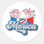 MERICA RONDE STICKER (Voorkant)