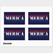 'MERICA Rood Wit & Blauw Stickers (6/vel) (Vel)