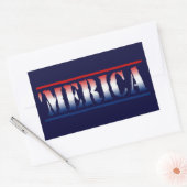 'MERICA Rood Wit & Blauw Stickers (6/vel) (Envelop)