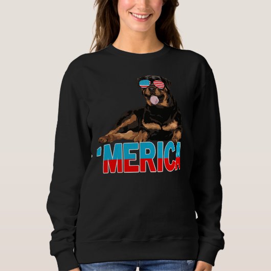 Merica Rottweiler American Flag Zonnebril 4e van Trui (Voorkant)
