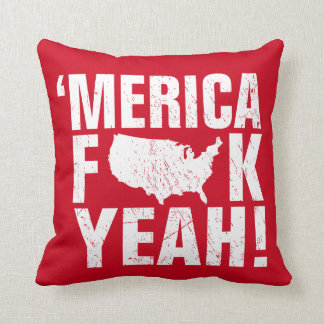 'merica schiet op. Patriottisch Kussen