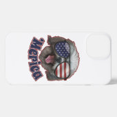 Merica Shih Tzu America Flag USA Hondenliefhebber iPhone Hoesje (Achterkant horizontaal)