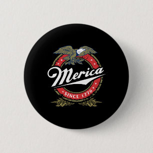 Merica Sinds 17761 Amerikaanse Byld Eagle Mullet S Ronde Button 5,7 Cm