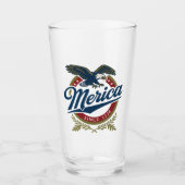 Merica sinds 1776 - patriottische Bald Eagle D Glas (Voorkant)